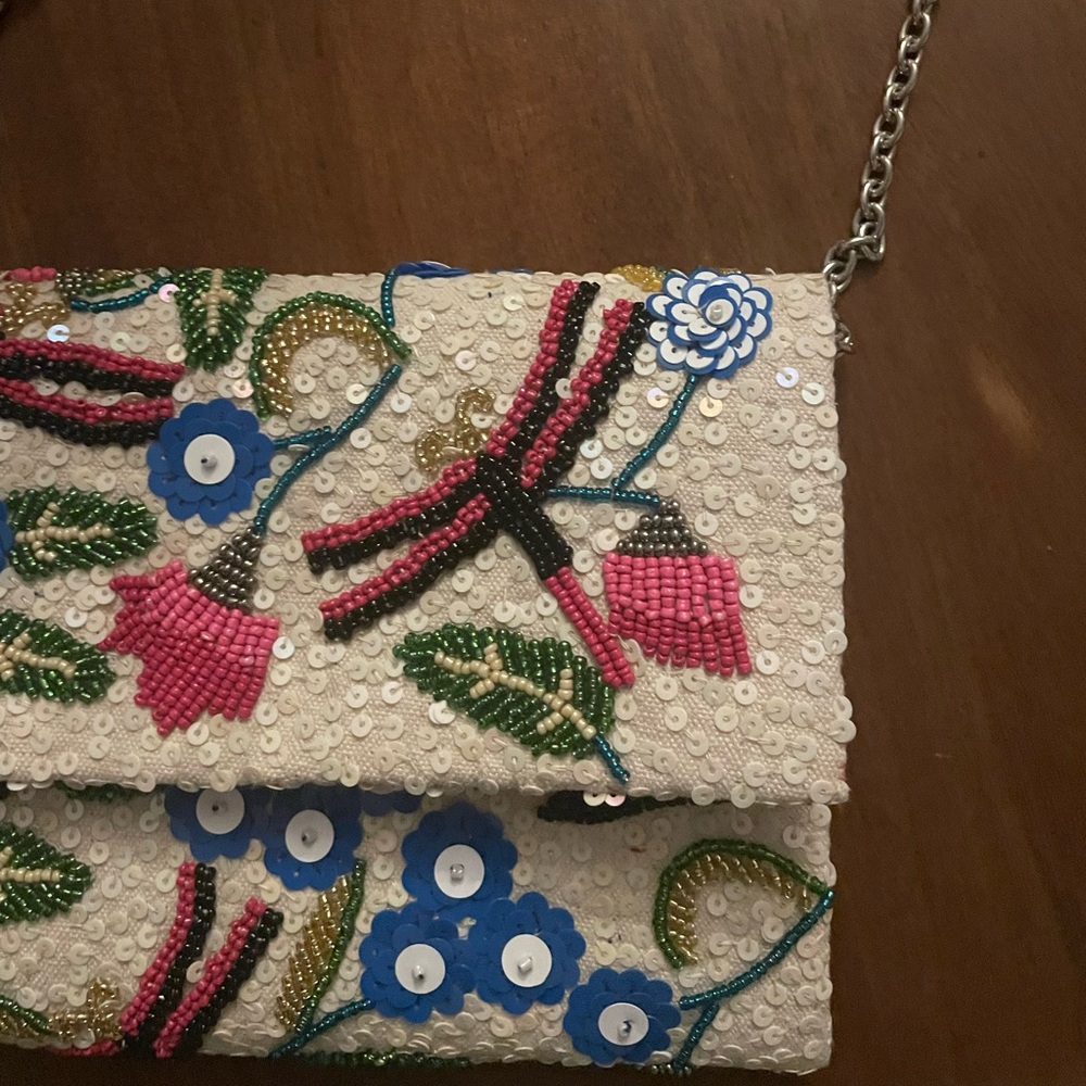 America and beyond beaded clutch